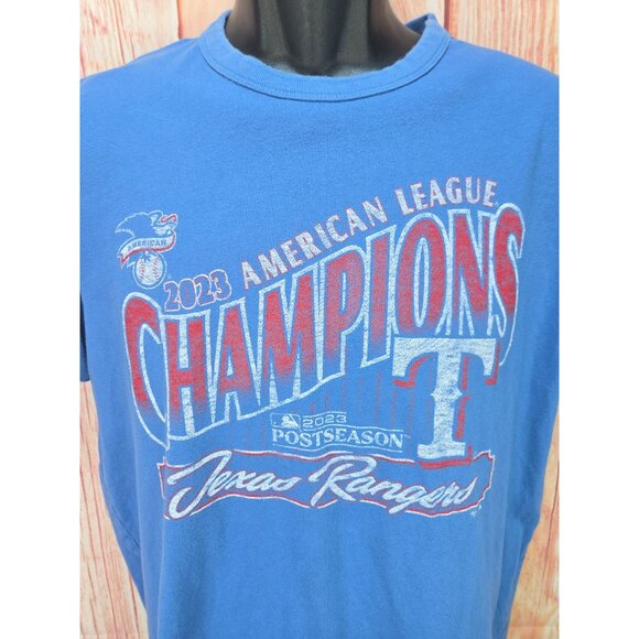 Texas Rangers 2023 American League Champions T-Shirt Medium - Picture 2 of 7